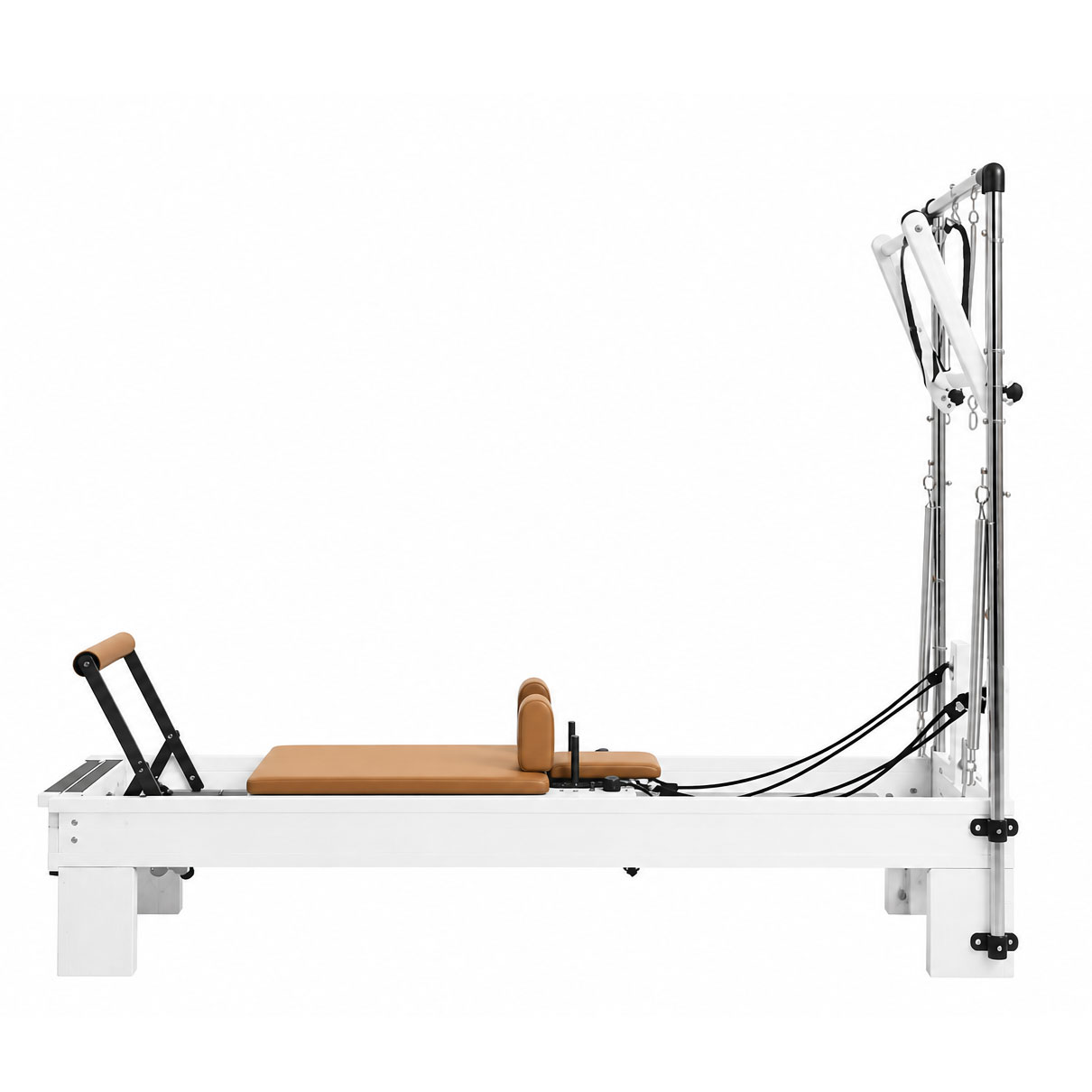 Norden Core Tower Reformer, White Frame, Brown Leather