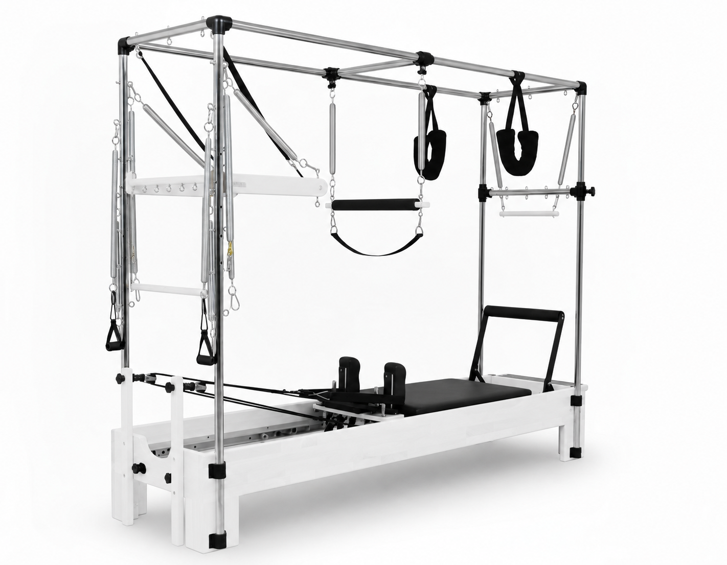 Norden Core Cadillac Reformer, Black Frame, White Leather