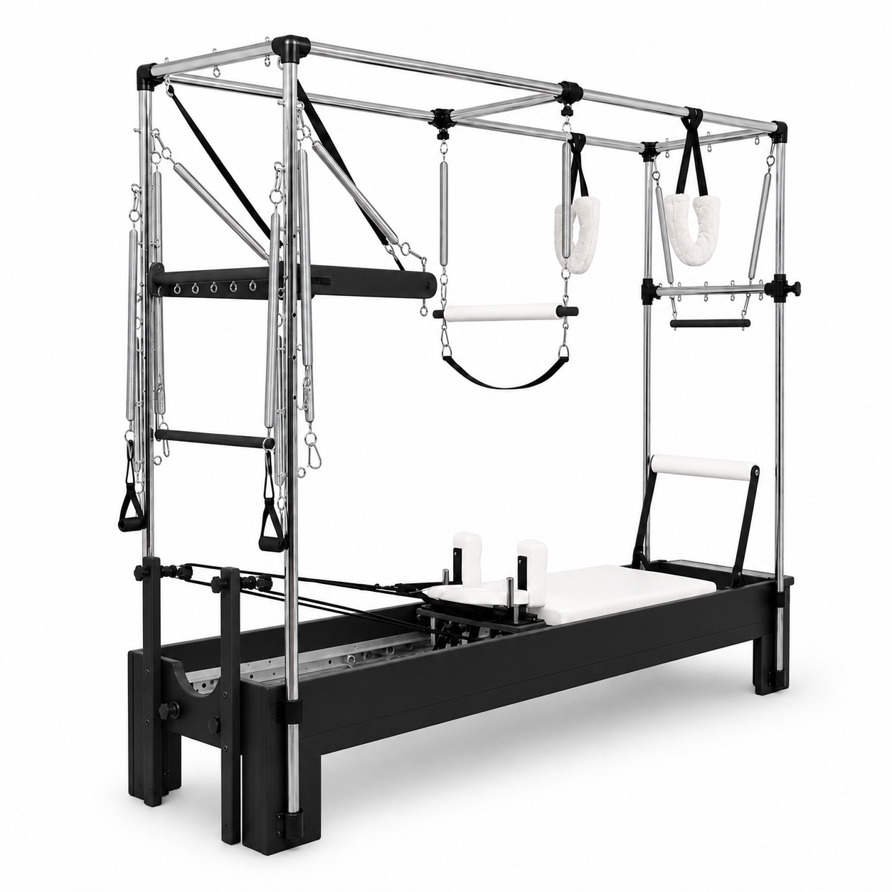 Norden Core Cadillac Reformer, Black Frame, White Leather