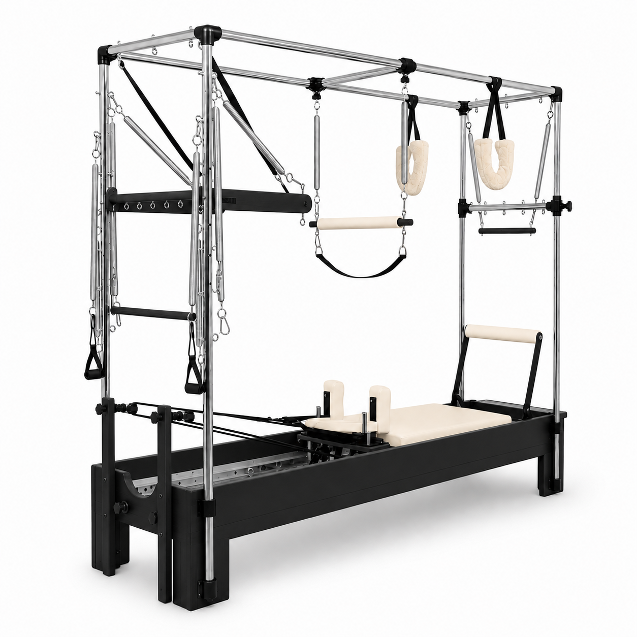 Norden Core Cadillac Reformer, Black Frame, Cream Leather